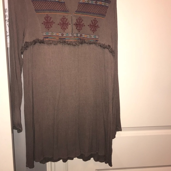 Umgee brown tunic small - Picture 2 of 2